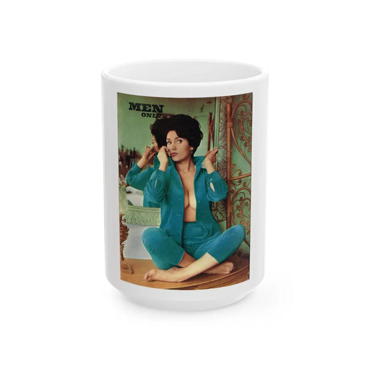 Yvonne Romaine #56 (Vintage Female Icon) White Coffee Mug-15oz-Go Mug Yourself