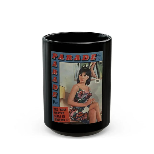 Yvonne Romaine #60 (Vintage Female Icon) Black Coffee Mug 15oz - Go Mug Yourself