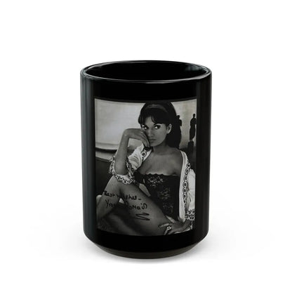 Yvonne Romaine #62 (Vintage Female Icon) Black Coffee Mug 15oz - Go Mug Yourself