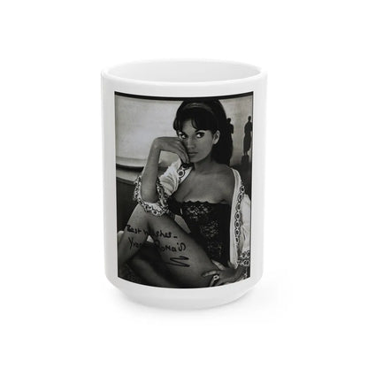 Yvonne Romaine #62 (Vintage Female Icon) White Coffee Mug-15oz-Go Mug Yourself