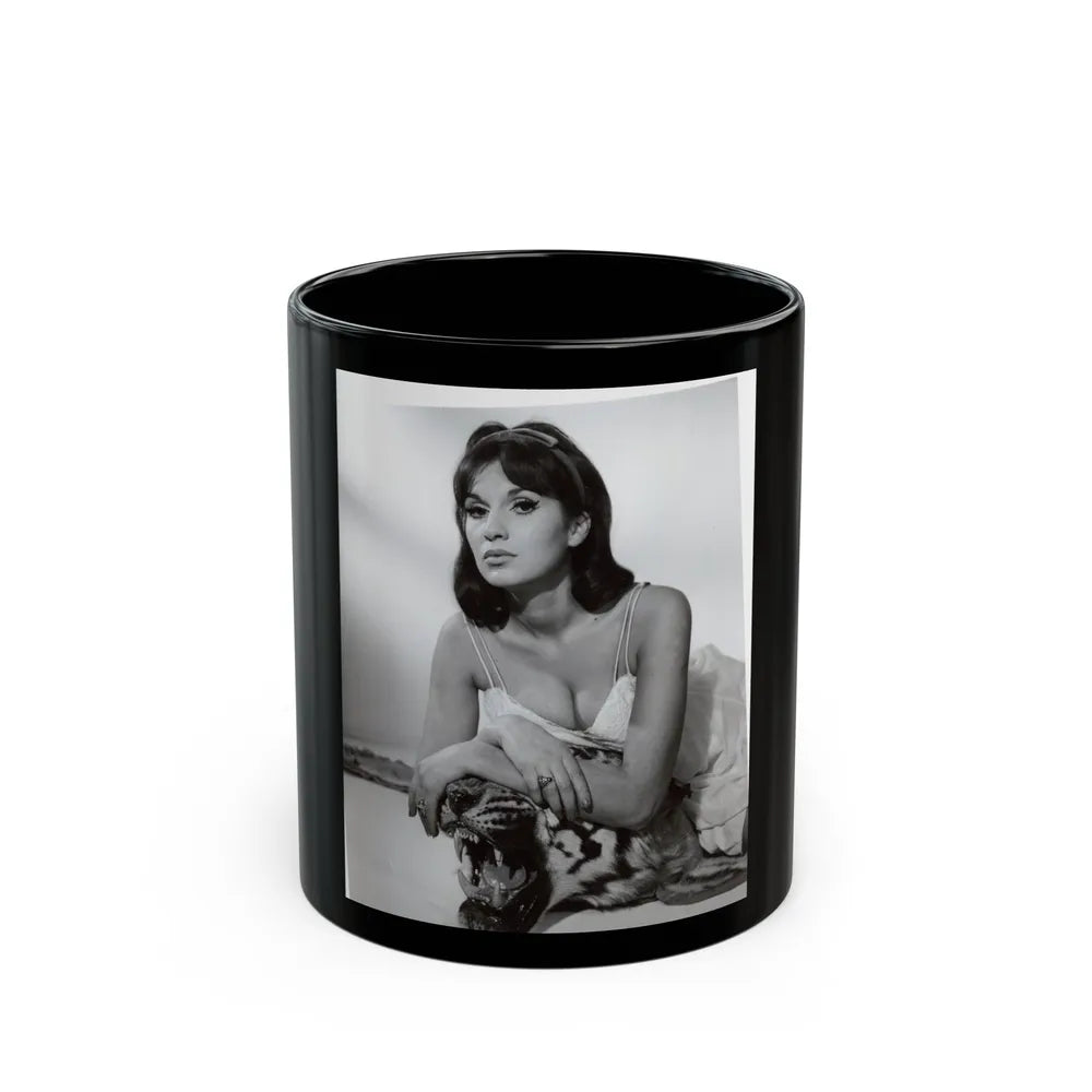 Yvonne Romaine #64 (Vintage Female Icon) Black Coffee Mug-11oz-Go Mug Yourself