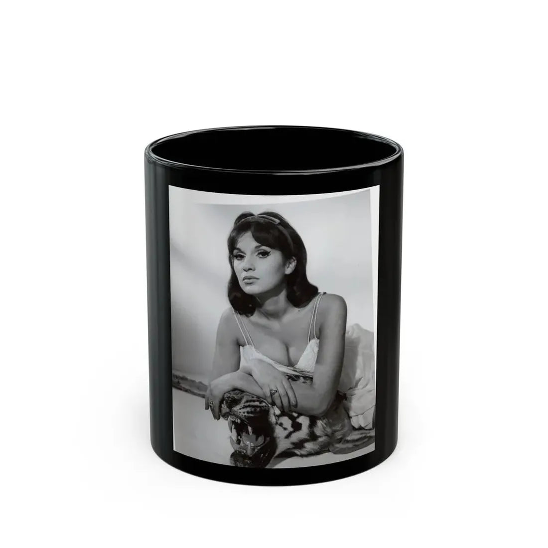 Yvonne Romaine #64 (Vintage Female Icon) Black Coffee Mug 11oz - Go Mug Yourself