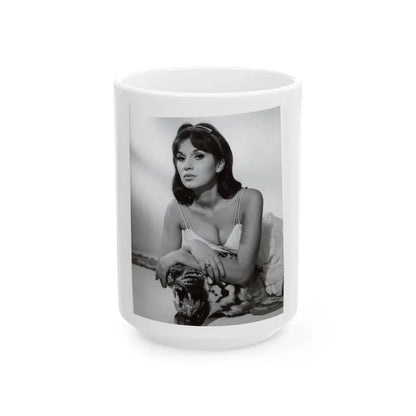 Yvonne Romaine #64 (Vintage Female Icon) White Coffee Mug 15oz - Go Mug Yourself