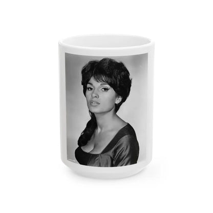 Yvonne Romaine #67 (Vintage Female Icon) White Coffee Mug-15oz-Go Mug Yourself