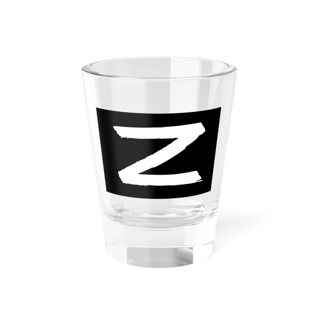 Z military symbol flag black (Russia) Shot Glass 1.5oz 1.5oz - Go Mug Yourself