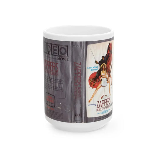 ZAPPERS BLADE OF VENGEANCE (VHS COVER) - White Coffee Mug 15oz - Go Mug Yourself