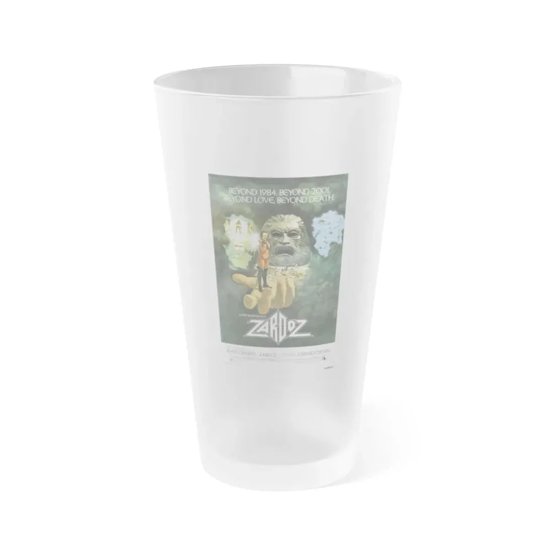 ZARDOZ 1974 Movie Poster - Frosted Pint Glass 16oz Default Title - Go Mug Yourself