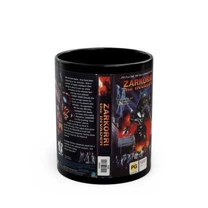 ZARKORR THE INVADER (VHS COVER) - Black Coffee Mug-11oz-Go Mug Yourself