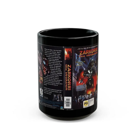 ZARKORR THE INVADER (VHS COVER) - Black Coffee Mug 15oz - Go Mug Yourself