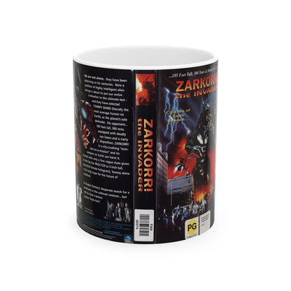 ZARKORR THE INVADER (VHS COVER) - White Coffee Mug-11oz-Go Mug Yourself