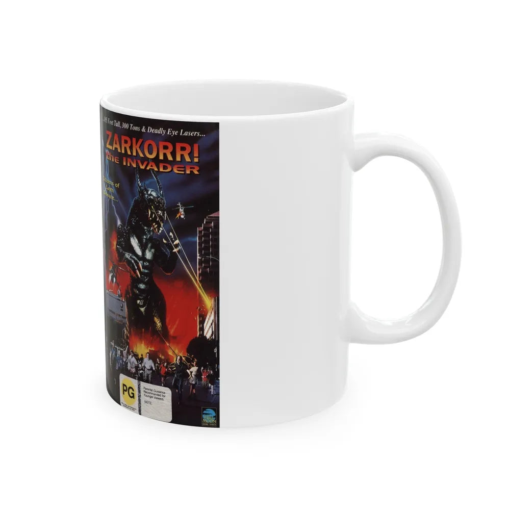 ZARKORR THE INVADER (VHS COVER) - White Coffee Mug-Go Mug Yourself