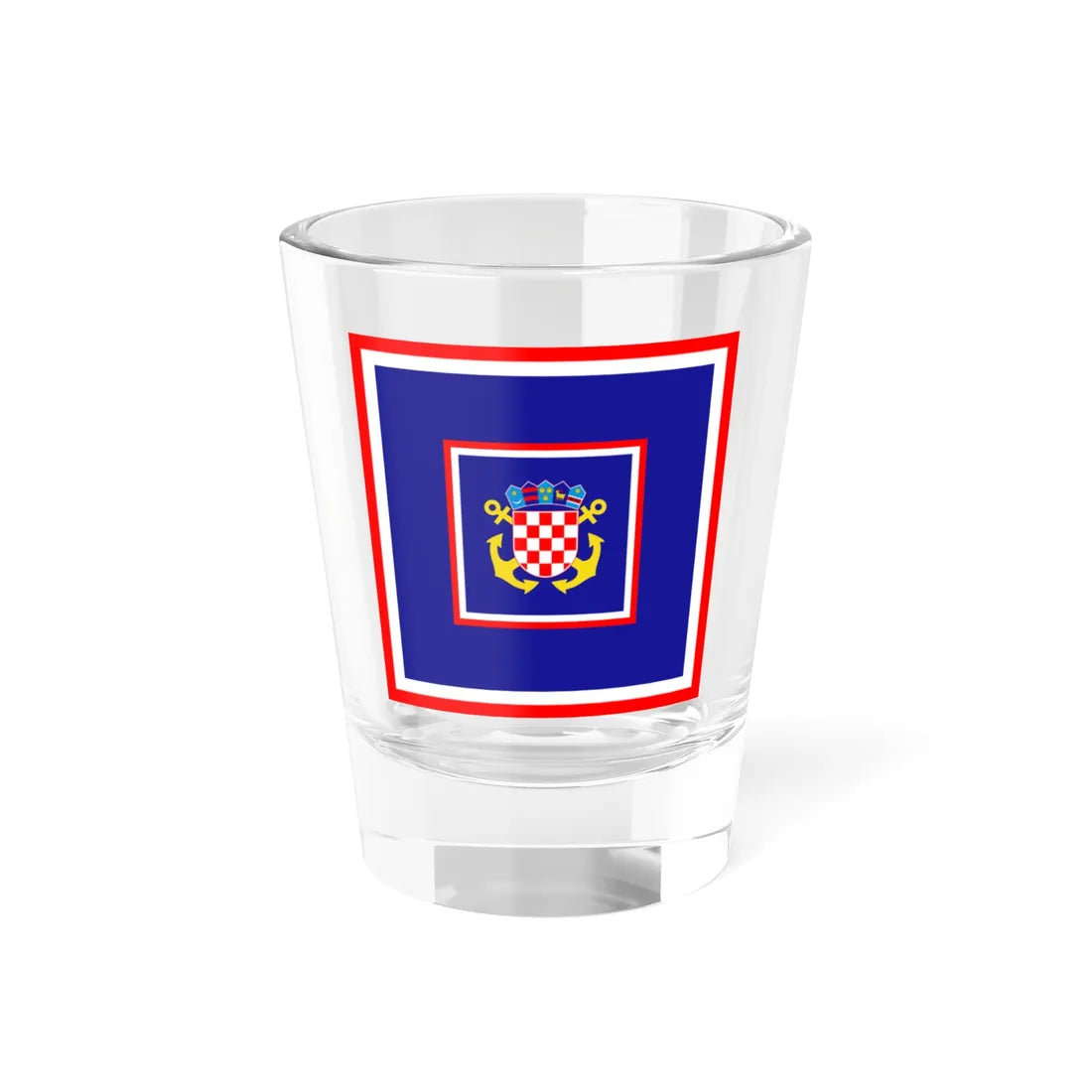 Zastava admirala flote OS RH (Croatia) Shot Glass 1.5oz 1.5oz - Go Mug Yourself