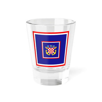 Zastava admirala flote OS RH (Croatia) Shot Glass 1.5oz 1.5oz - Go Mug Yourself