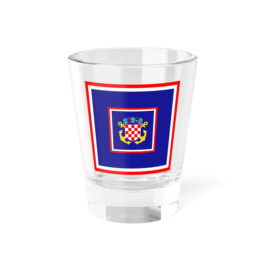 Zastava admirala flote OS RH (Croatia) Shot Glass 1.5oz 1.5oz - Go Mug Yourself