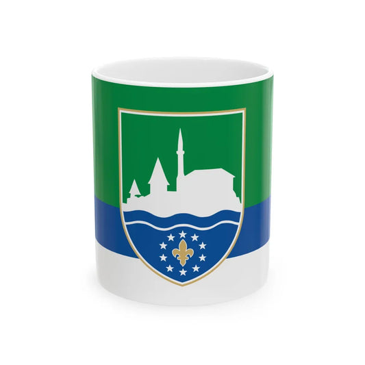 Zastava Cazina (Bosnia and Herzegovina) White Coffee Mug 11oz - Go Mug Yourself