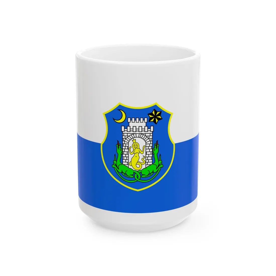 Zastava Kamnika (Slovenia) White Coffee Mug 15oz - Go Mug Yourself