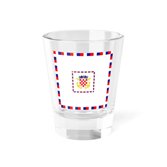 Zastava komodora OS RH (Croatia) Shot Glass 1.5oz 1.5oz - Go Mug Yourself