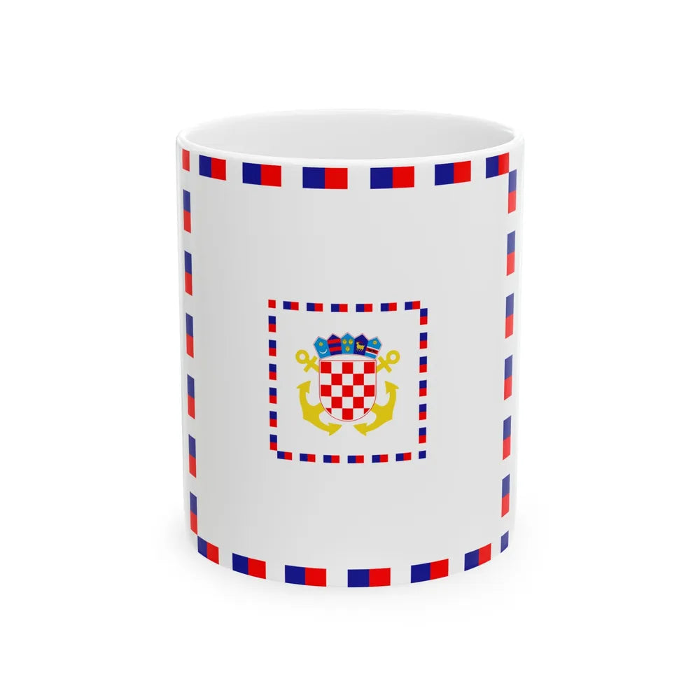 Zastava komodora OS RH (Croatia) White Coffee Mug 11oz - Go Mug Yourself