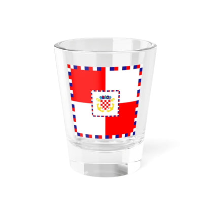 Zastava kontraadmirala OS RH (Croatia) Shot Glass 1.5oz 1.5oz - Go Mug Yourself