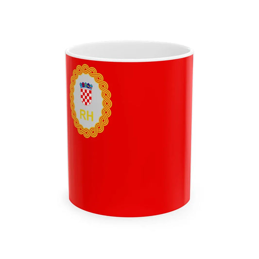 Zastava predsjednika Hrvatskog sabora (Croatia) White Coffee Mug 11oz - Go Mug Yourself