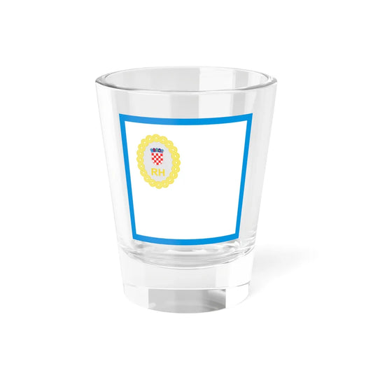Zastava predsjednika Vlade RH (Croatia) Shot Glass 1.5oz 1.5oz - Go Mug Yourself