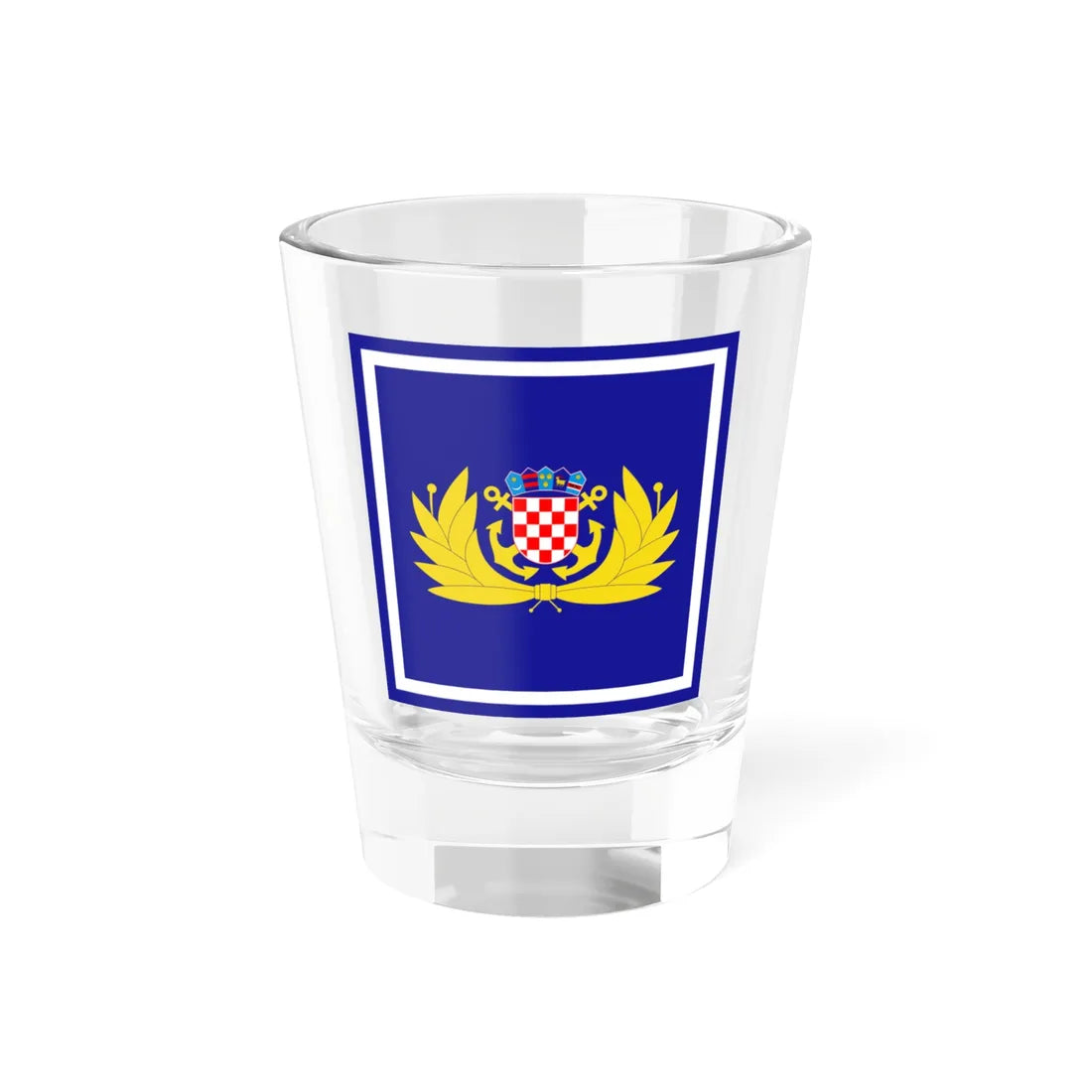 Zastava zapovjednika HRM (Croatia) Shot Glass 1.5oz 1.5oz - Go Mug Yourself