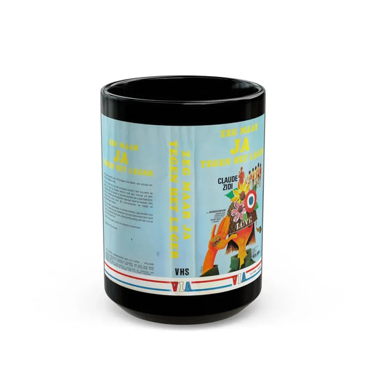 ZEG MAAR JA TEGEN HET LEGER (VHS COVER) - Black Coffee Mug 15oz - Go Mug Yourself