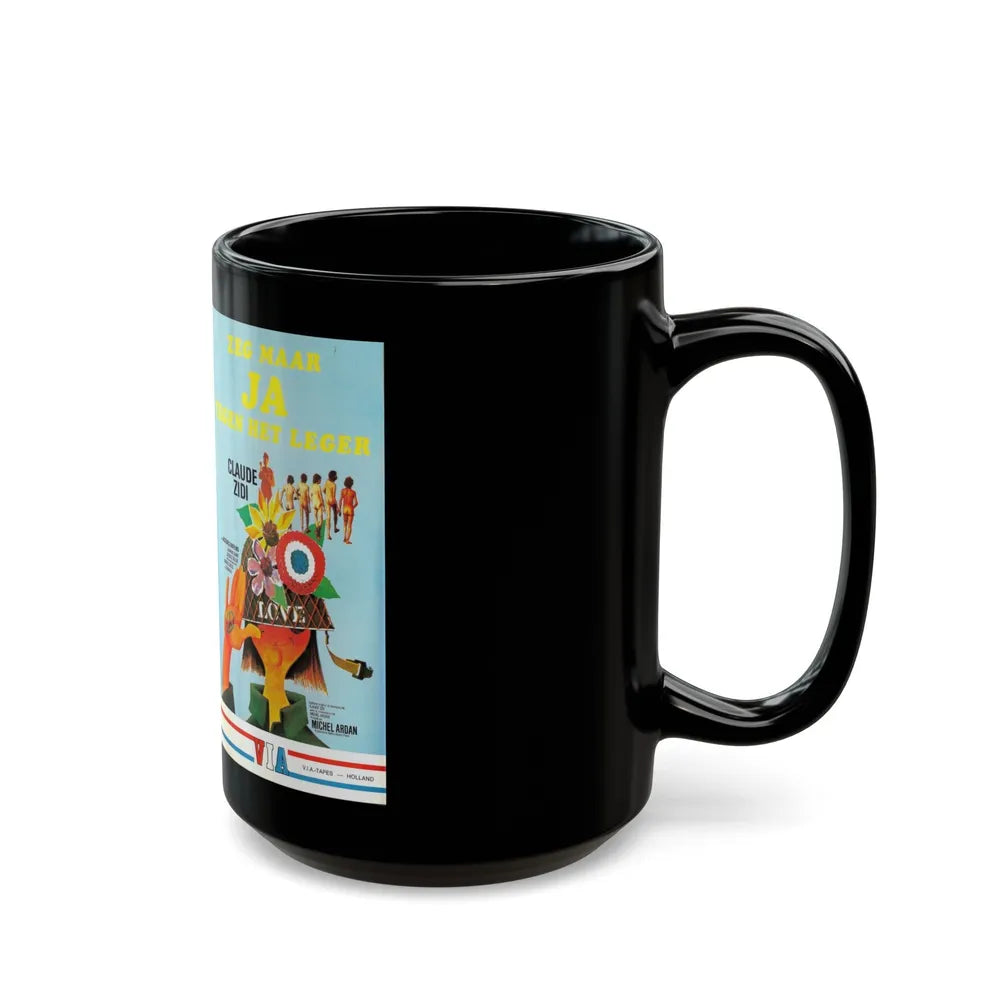 ZEG MAAR JA TEGEN HET LEGER (VHS COVER) - Black Coffee Mug-Go Mug Yourself