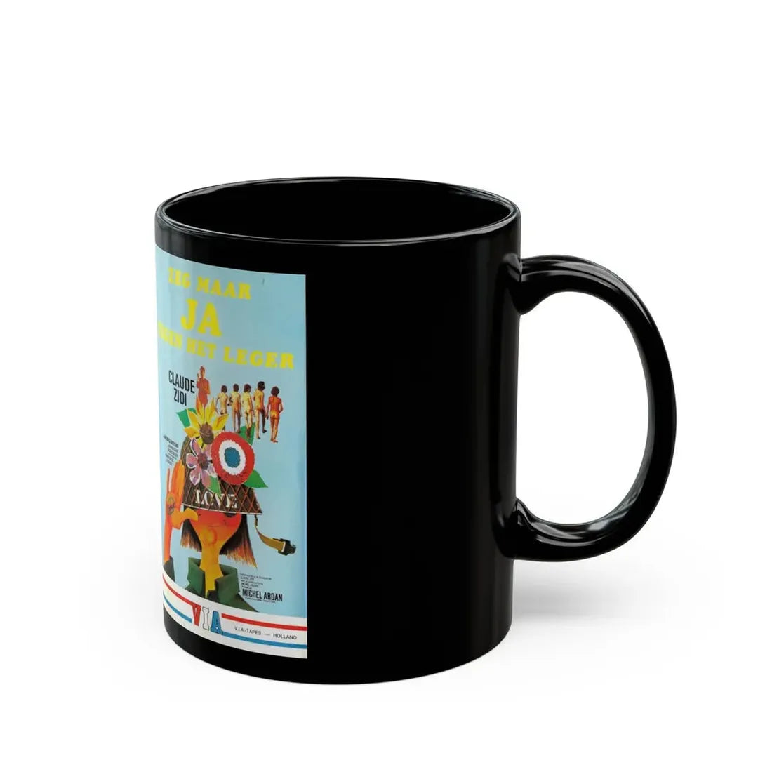 ZEG MAAR JA TEGEN HET LEGER (VHS COVER) - Black Coffee Mug - Go Mug Yourself