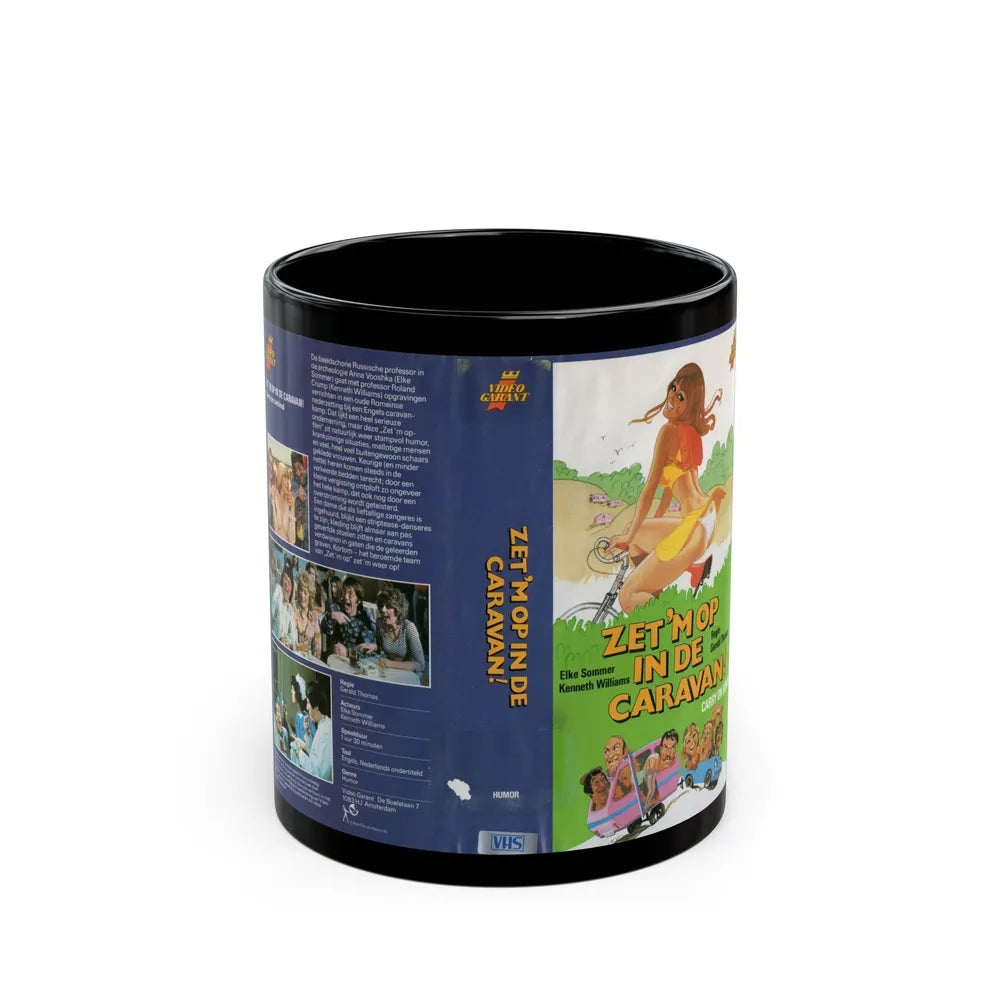 ZETM OP IN DE CARAVAN (VHS COVER) - Black Coffee Mug-11oz-Go Mug Yourself