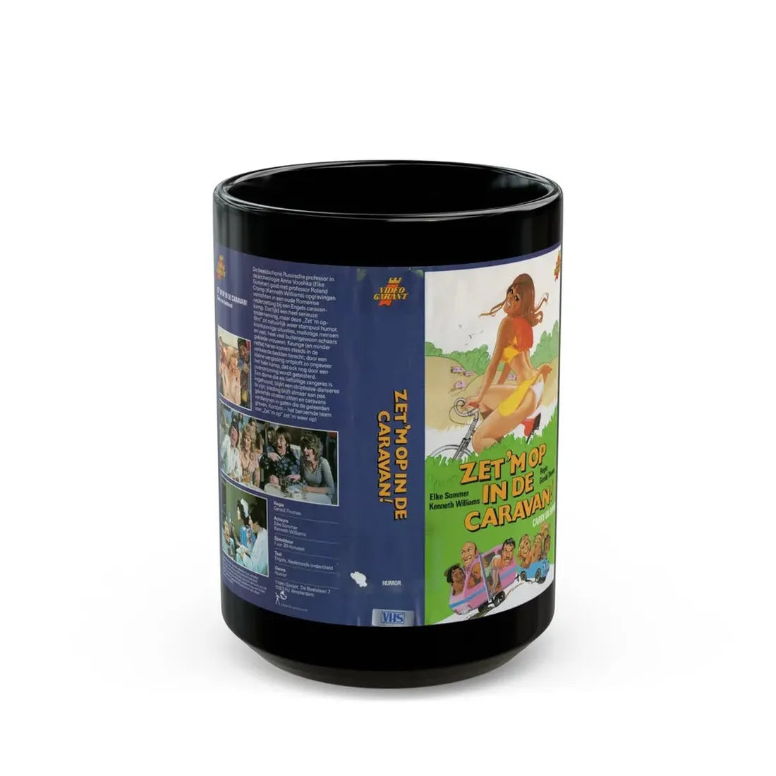 ZETM OP IN DE CARAVAN (VHS COVER) - Black Coffee Mug 15oz - Go Mug Yourself