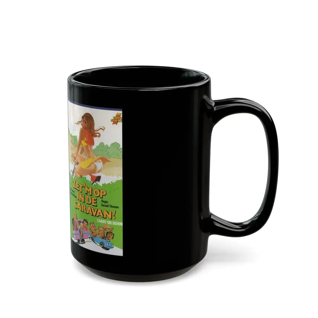 ZETM OP IN DE CARAVAN (VHS COVER) - Black Coffee Mug - Go Mug Yourself