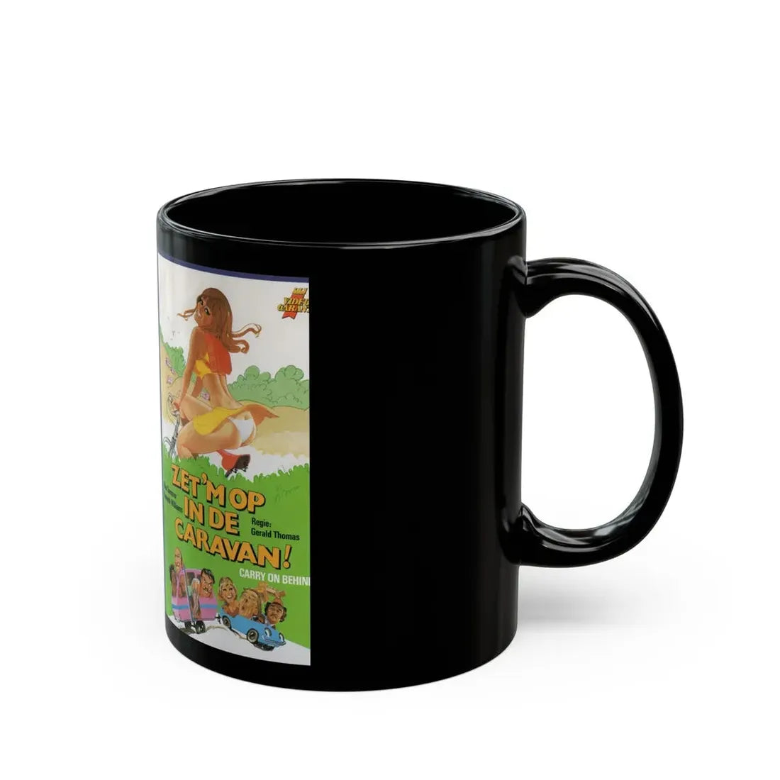 ZETM OP IN DE CARAVAN (VHS COVER) - Black Coffee Mug - Go Mug Yourself