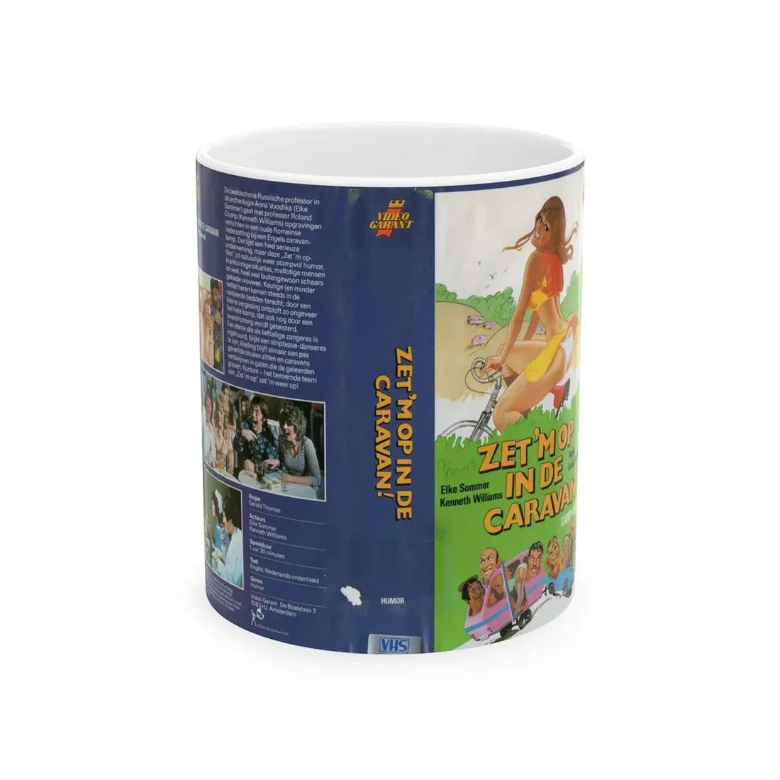 ZETM OP IN DE CARAVAN (VHS COVER) - White Coffee Mug 11oz - Go Mug Yourself