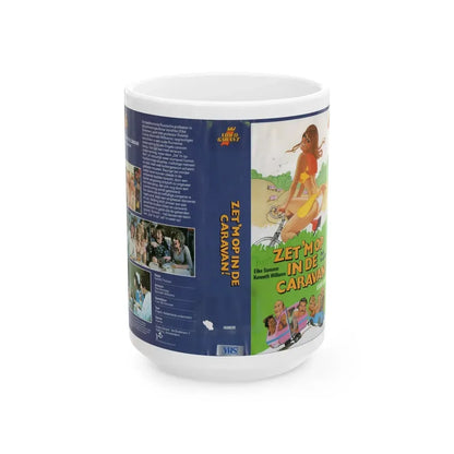 ZETM OP IN DE CARAVAN (VHS COVER) - White Coffee Mug 15oz - Go Mug Yourself