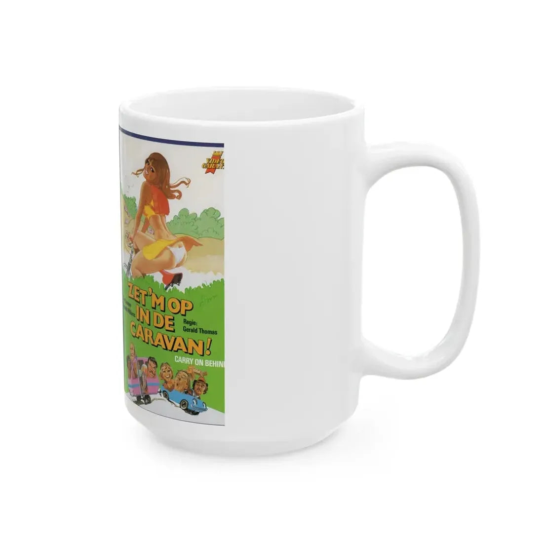 ZETM OP IN DE CARAVAN (VHS COVER) - White Coffee Mug - Go Mug Yourself