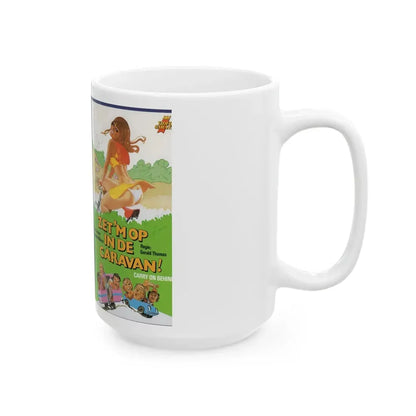 ZETM OP IN DE CARAVAN (VHS COVER) - White Coffee Mug - Go Mug Yourself
