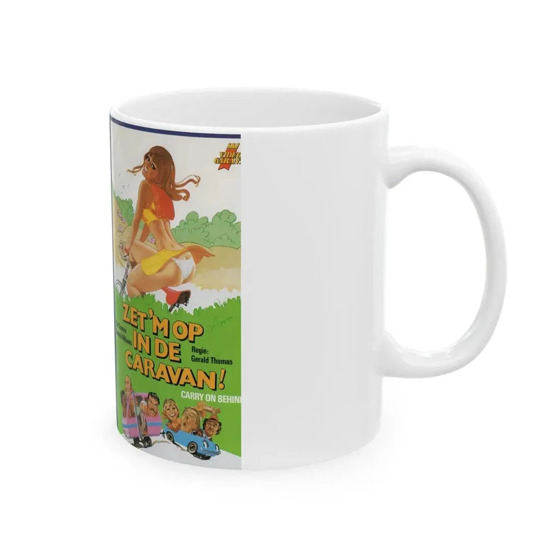 ZETM OP IN DE CARAVAN (VHS COVER) - White Coffee Mug - Go Mug Yourself