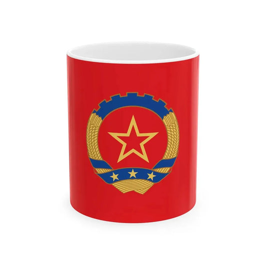 Zhang Ding and Zhong Ling Flag of the Peoples Republic of China (China) White Coffee Mug 11oz - Go Mug Yourself