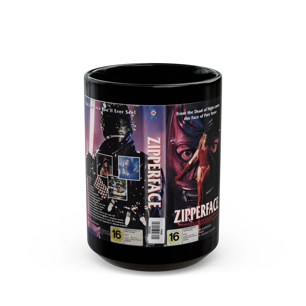 ZIPPERFACE (VHS COVER) - Black Coffee Mug-15oz-Go Mug Yourself