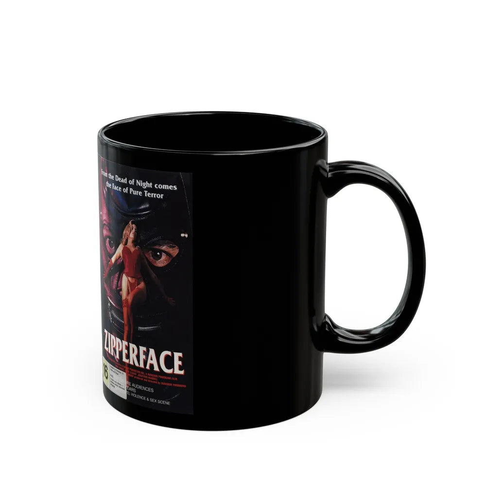 ZIPPERFACE (VHS COVER) - Black Coffee Mug-Go Mug Yourself