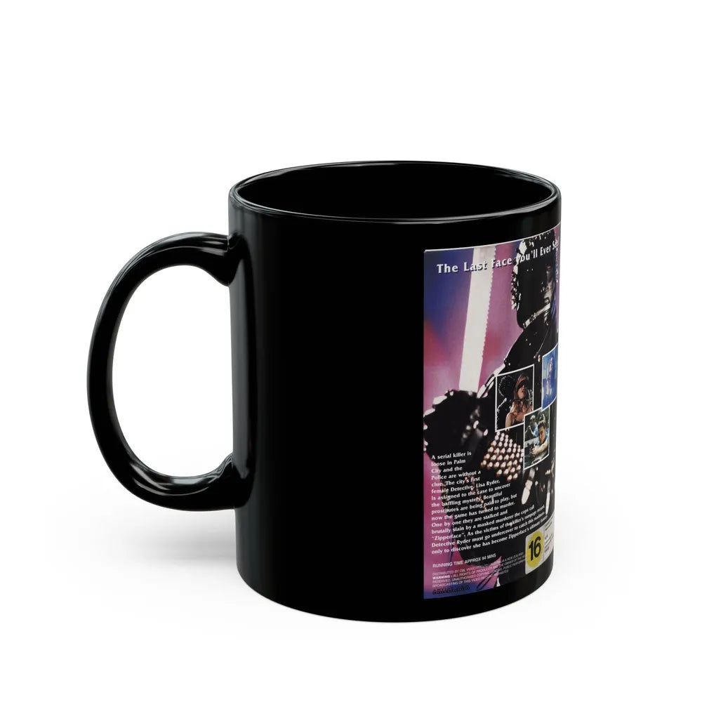 ZIPPERFACE (VHS COVER) - Black Coffee Mug-Go Mug Yourself