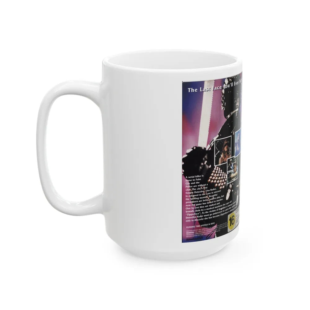 ZIPPERFACE (VHS COVER) - White Coffee Mug-Go Mug Yourself