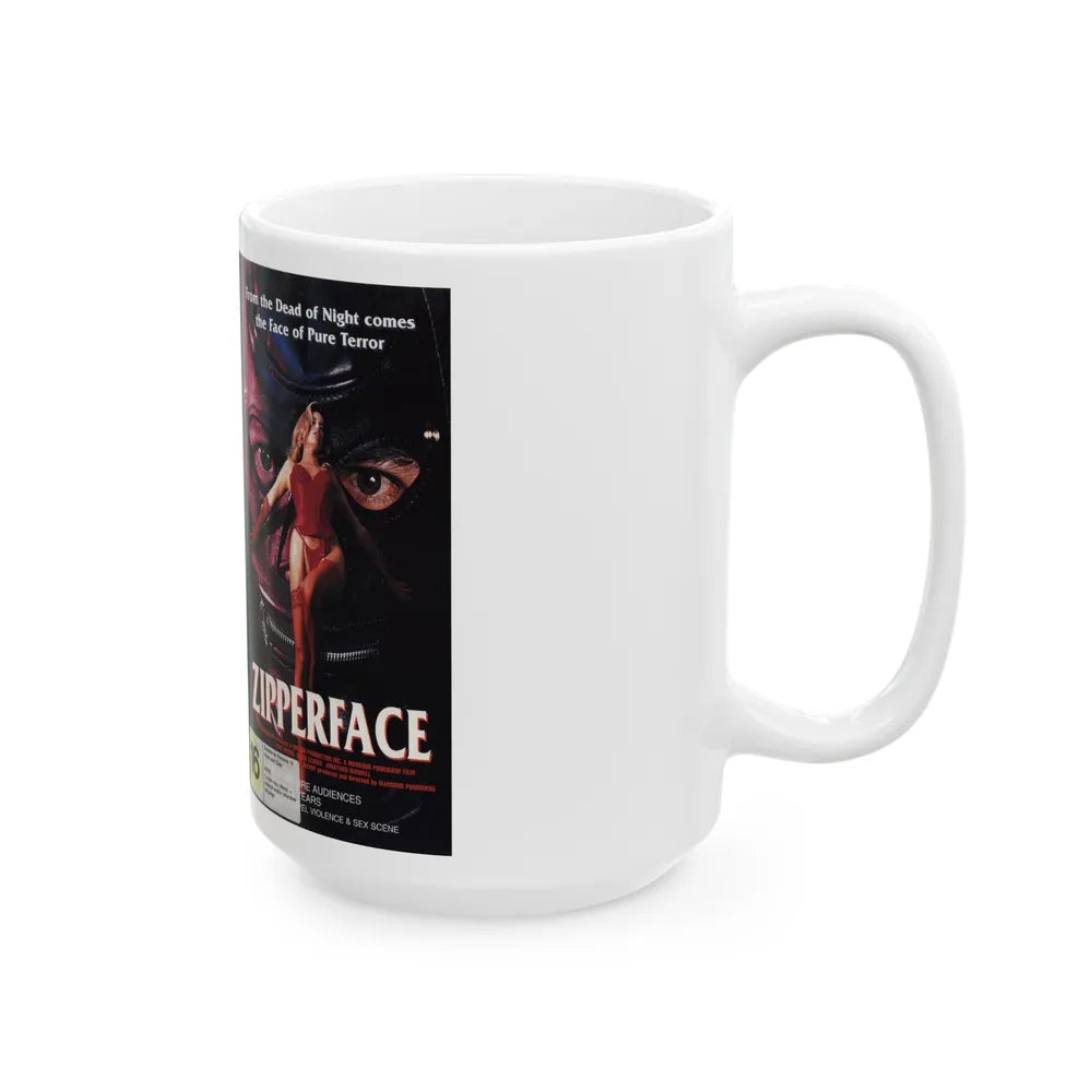 ZIPPERFACE (VHS COVER) - White Coffee Mug-Go Mug Yourself