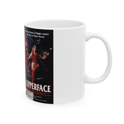 ZIPPERFACE (VHS COVER) - White Coffee Mug-Go Mug Yourself