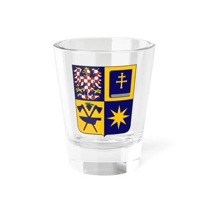 Zlin Region CoA CZ (Czech Republic) (Coat of Arms) Shot Glass 1.5oz 1.5oz - Go Mug Yourself