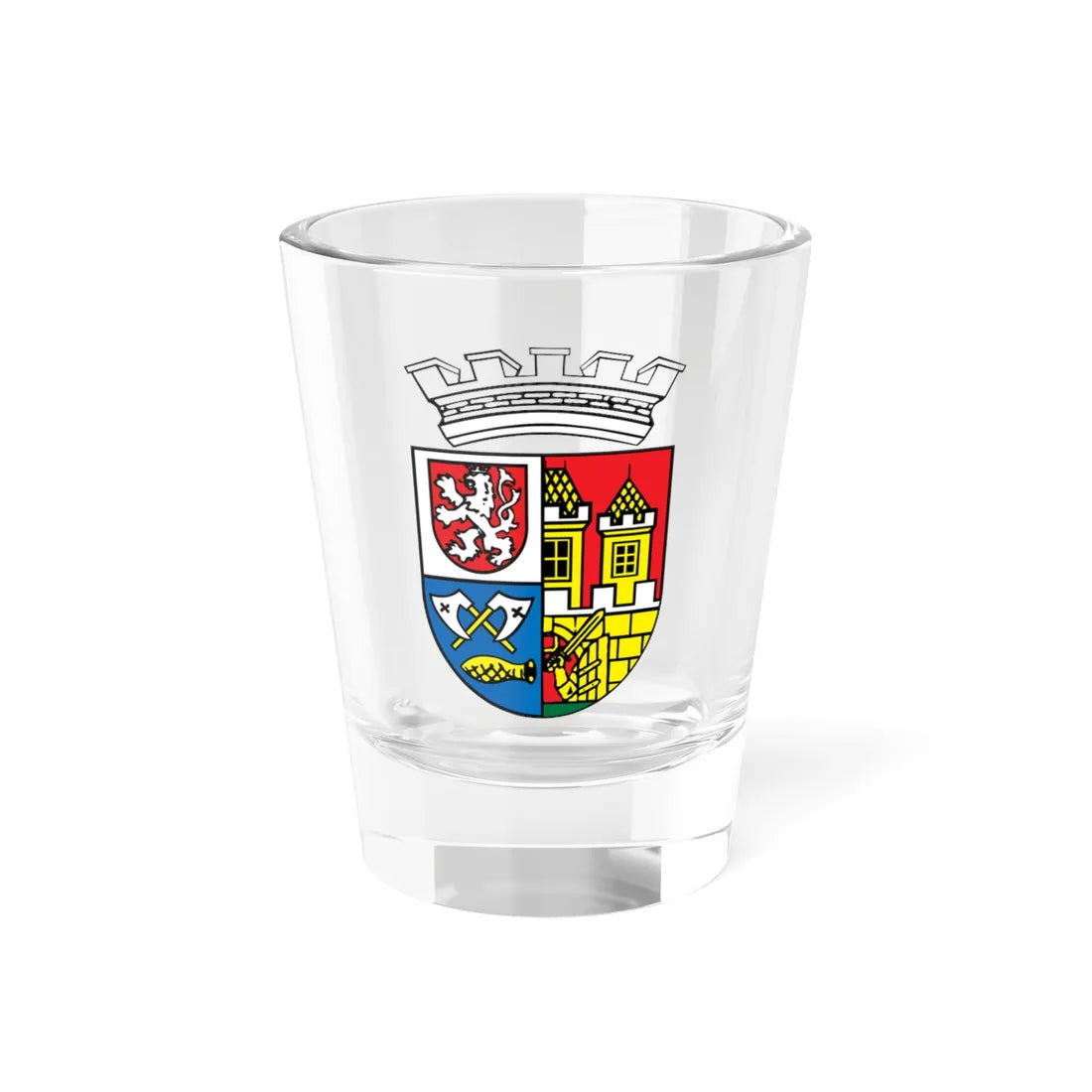 Znak mestske casti Praha 10 (Czech Republic) (Coat of Arms) Shot Glass 1.5oz 1.5oz - Go Mug Yourself