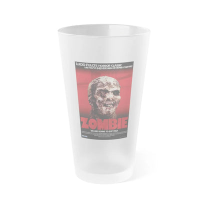 ZOMBI 2 (BLU-RAY RELEASE) 1979 Movie Poster - Frosted Pint Glass 16oz-Go Mug Yourself