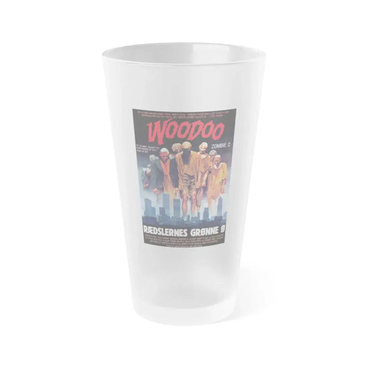 ZOMBI 2 (DANISH) 1979 Movie Poster - Frosted Pint Glass 16oz Default Title - Go Mug Yourself