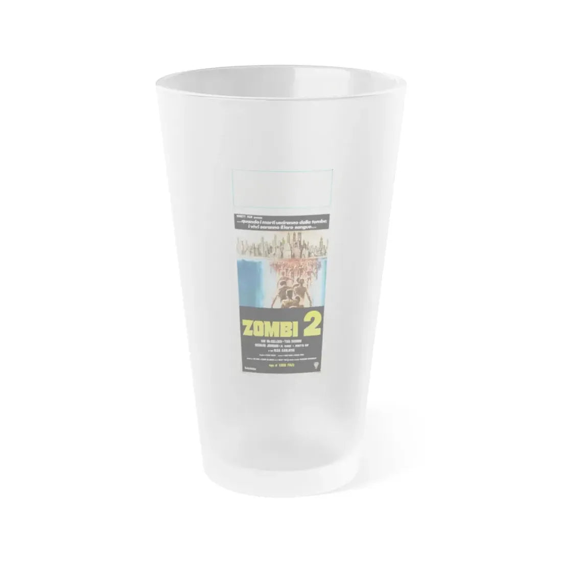 ZOMBI 2 (ITALIAN) 1979 Movie Poster - Frosted Pint Glass 16oz Default Title - Go Mug Yourself